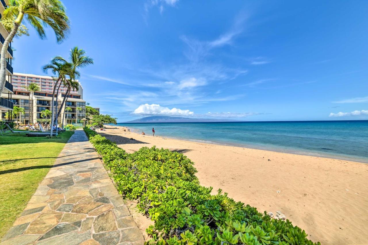 Cute Beachfront Condo With Lanai And Resort Pools Kahana Kültér fotó