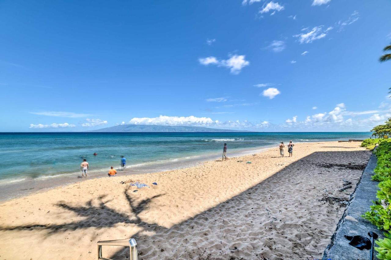 Cute Beachfront Condo With Lanai And Resort Pools Kahana Kültér fotó