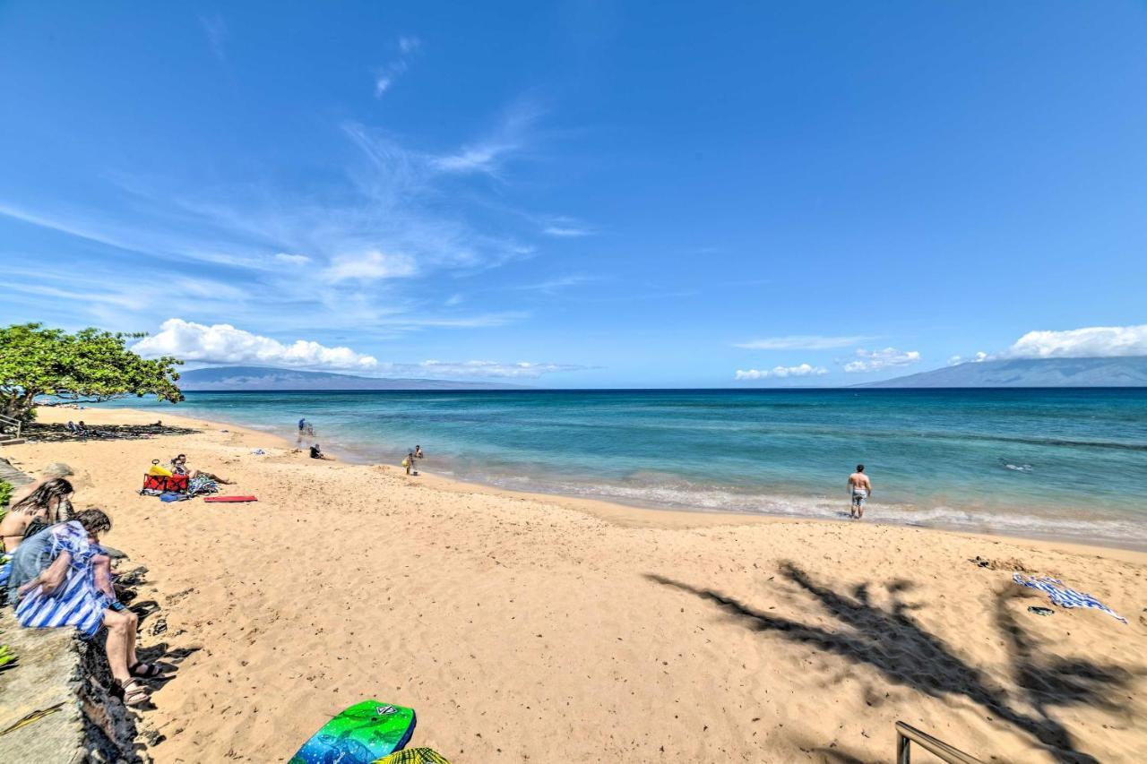 Cute Beachfront Condo With Lanai And Resort Pools Kahana Kültér fotó